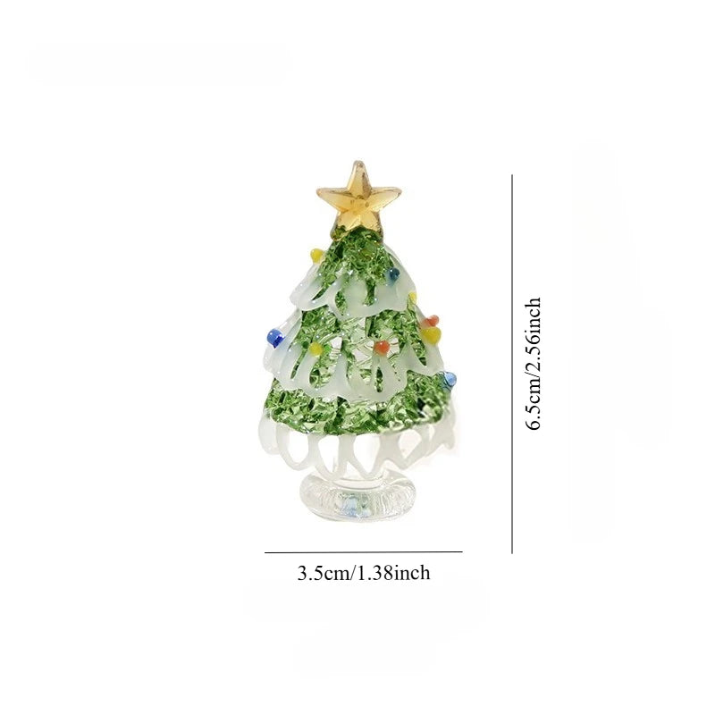 Mini Glass Christmas Tree Figurine