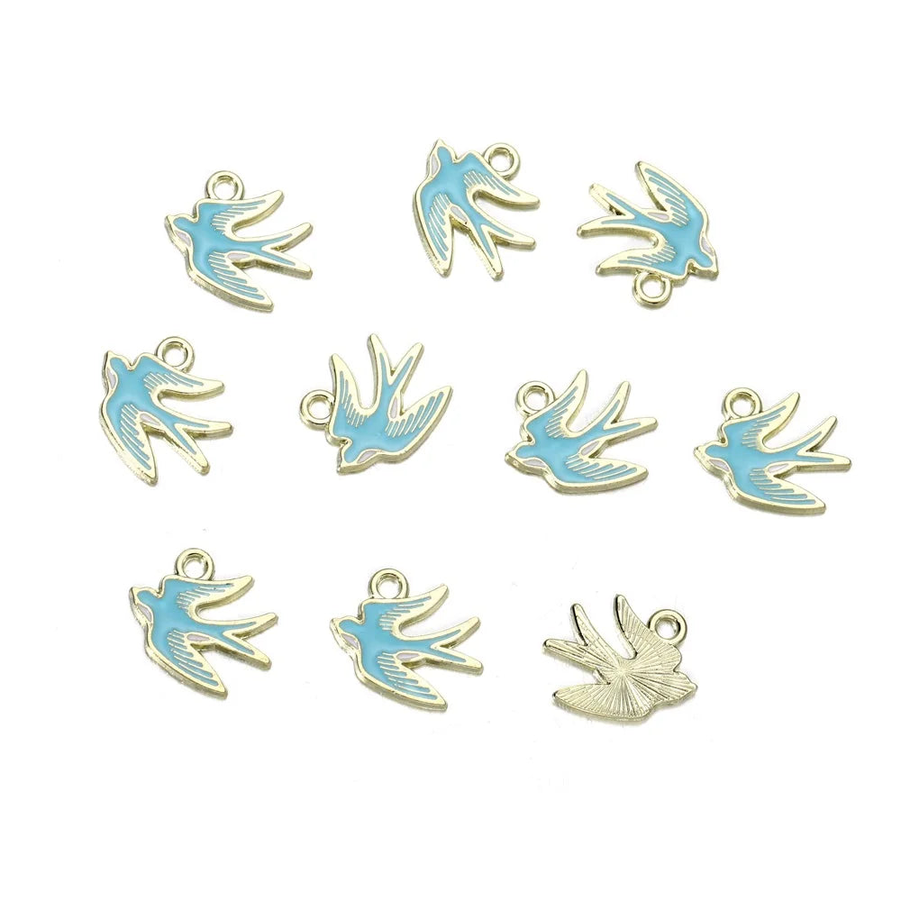 Mixed Colorful Enamel Charms – 10pcs DIY Bracelet & Necklace Pendants