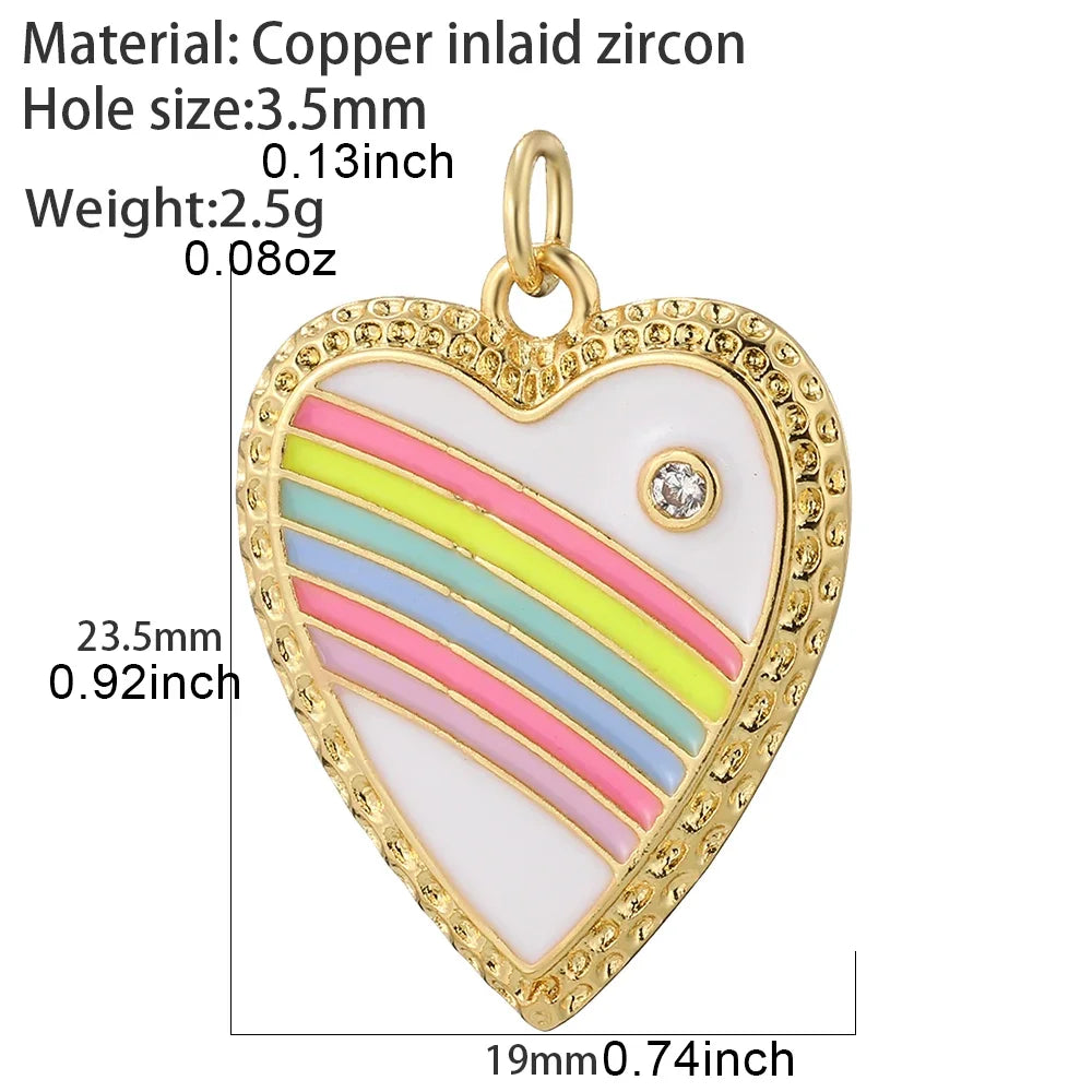 Bohemian Heart Charms – Copper DIY Pendants for Bracelets, Necklaces & Earrings