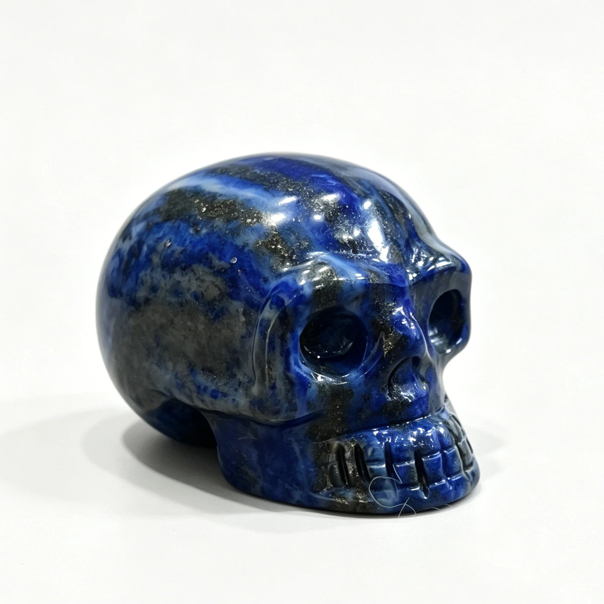 Natural Crystal Skull Figurine | 2" Carved Healing Stone | Halloween & Meditation Decor