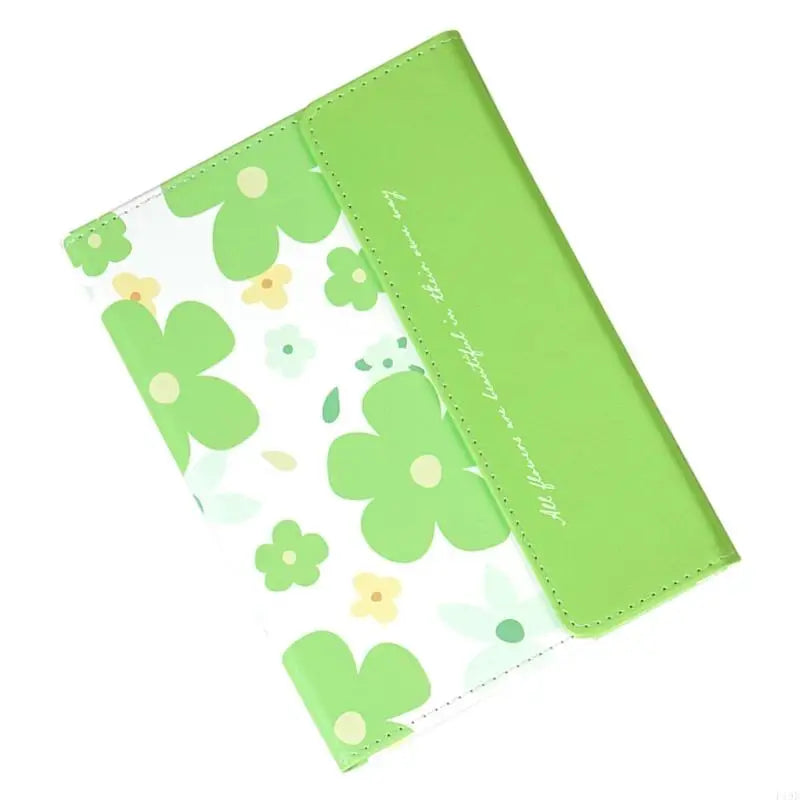 Floral PU Leather Notebook | 100-Page Lined Journal with Triple-Fold Closure