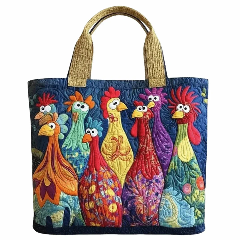 Quilted Tote Bag | Vintage-Style Large Capacity Everyday Handbag