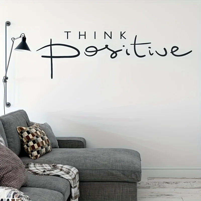 "Think Positive" Inspirational Wall Decal | Vinyl Quote Sticker
