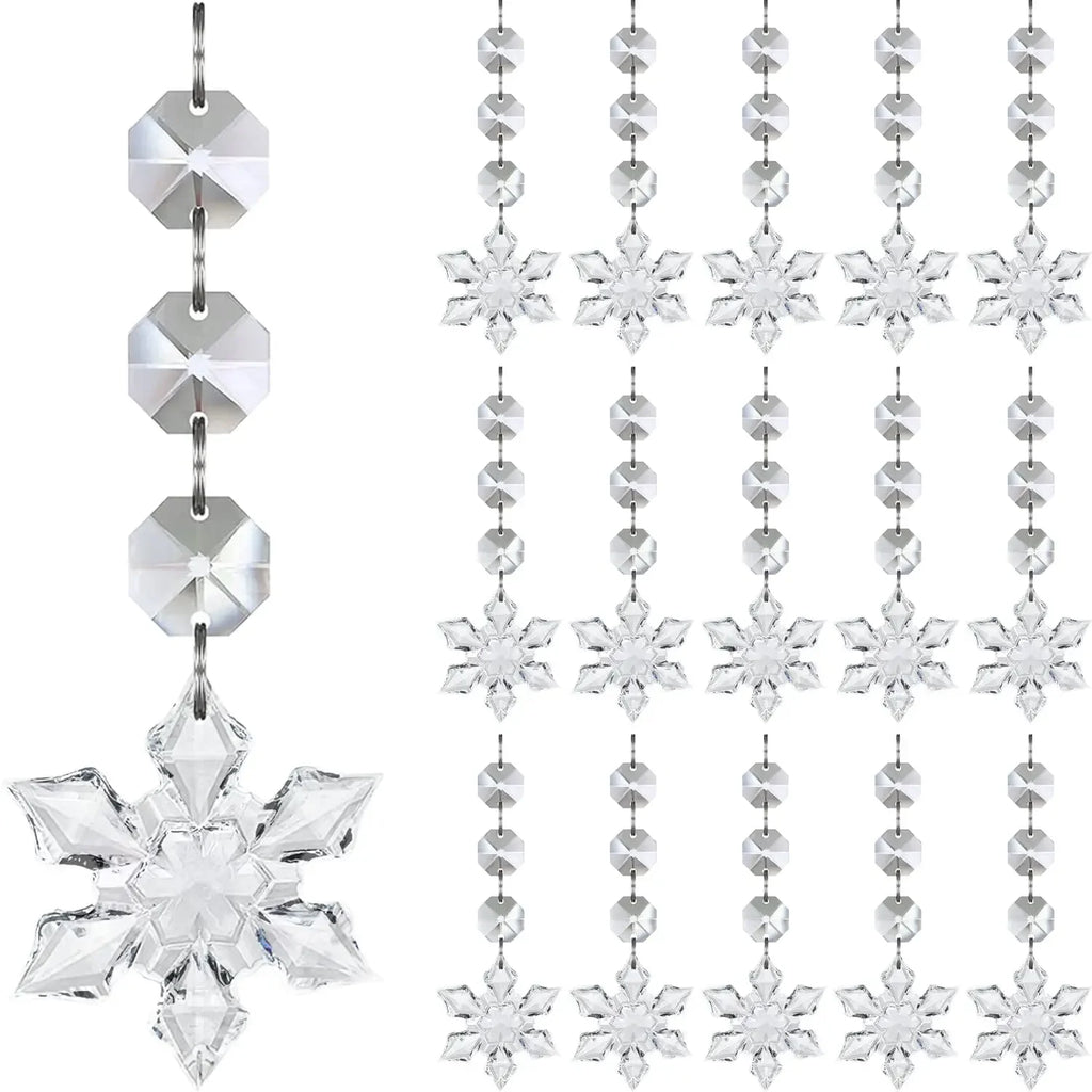 Winter Acrylic Snowflake Ornaments | Sets of 10, 20 or 30