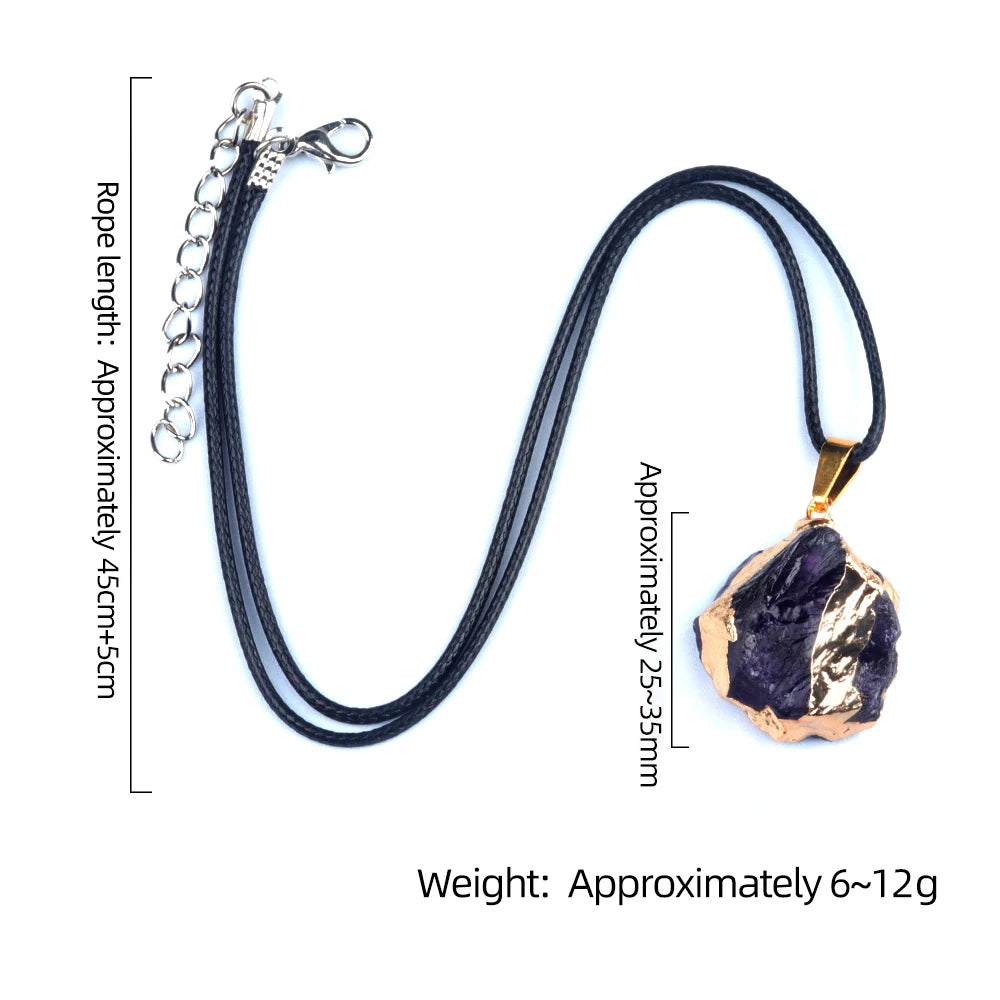 Colorful Glass Crystal Pendant Necklace — Irregular Energy Choker for Women