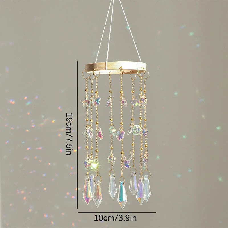 Handmade Crystal Wind Chime Suncatcher Pendant