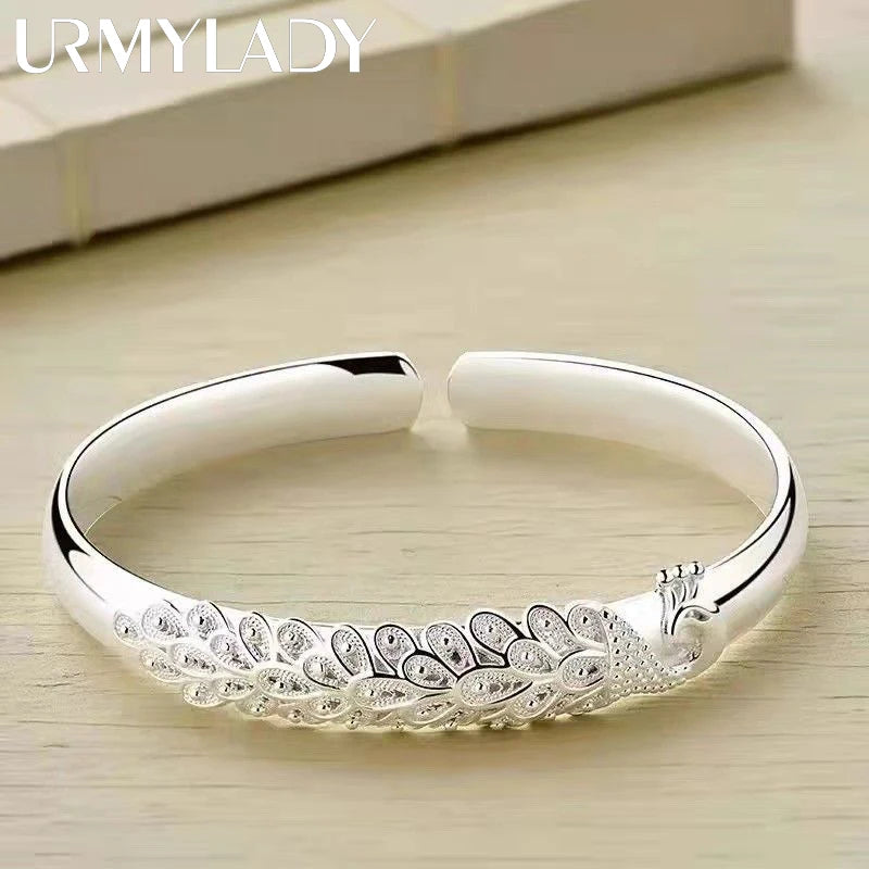 925 Sterling Silver Elegant Peacock Bracelet