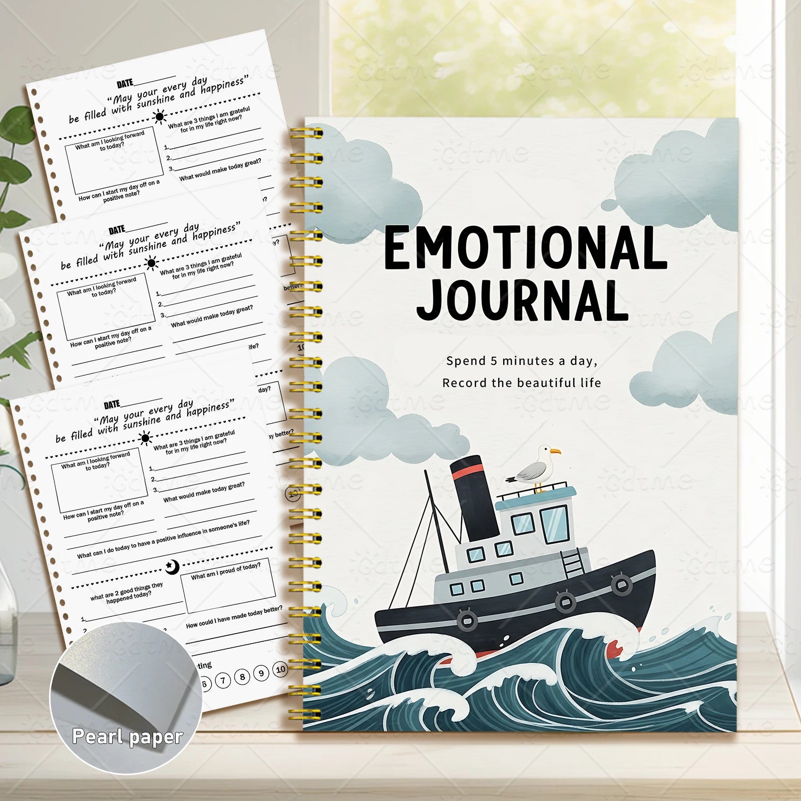 Emotional Journal | Adult Mental Health Planner, Wellness Workbook & Self-Care Tracker