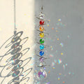 Spiral Tail Gazing Ball Crystal Suncatcher