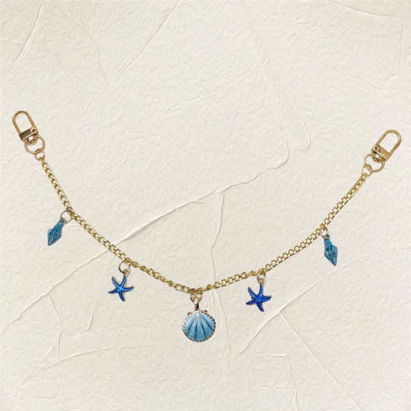 Boho Sea Star & Shell Pearl Bag Charm – Summer Handbag & Keychain Pendant