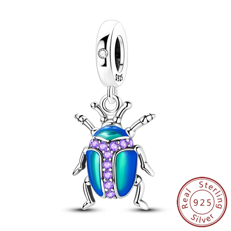 925 Silver Nature & Animal Charms – Butterfly, Floral & Woodland Pendants for Bracelets