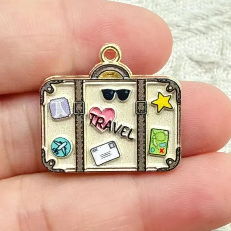 Cute Enamel Handbag Charm Set | Colorful Cartoon Pendants for DIY Jewelry
