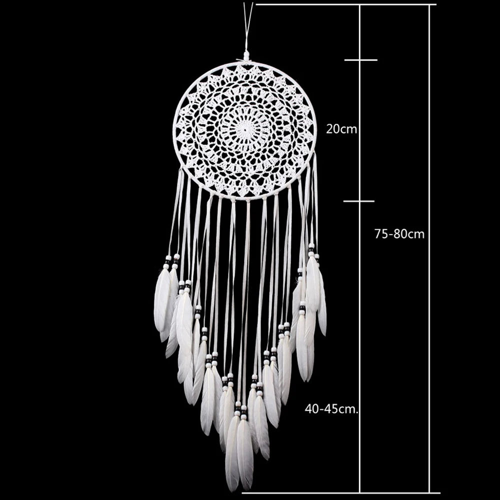 White Handmade Dreamcatcher — Single & 2-Piece Sets
