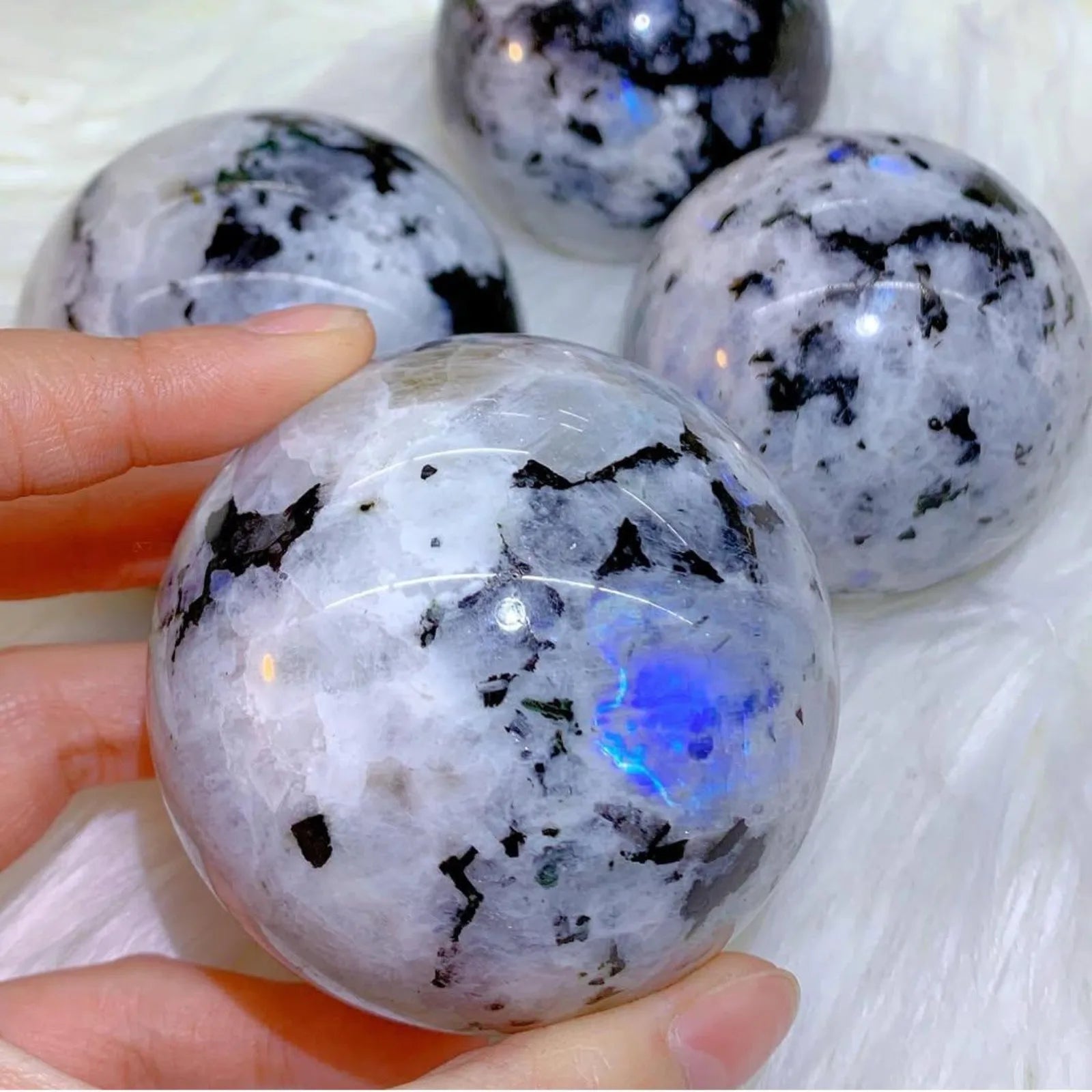Natural Moonstone Crystal Sphere | Ethereal Glow · Intuition & Divine Feminine Energy