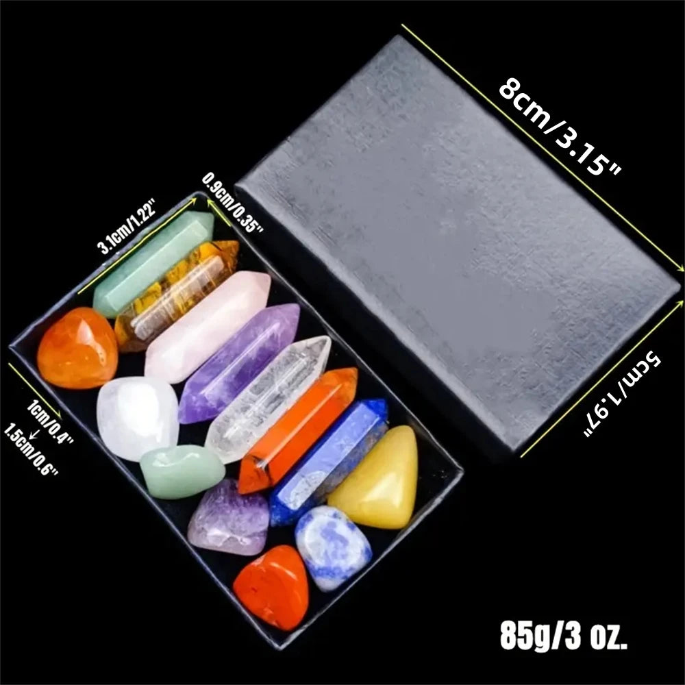 14-Piece Chakra Healing Crystal Set