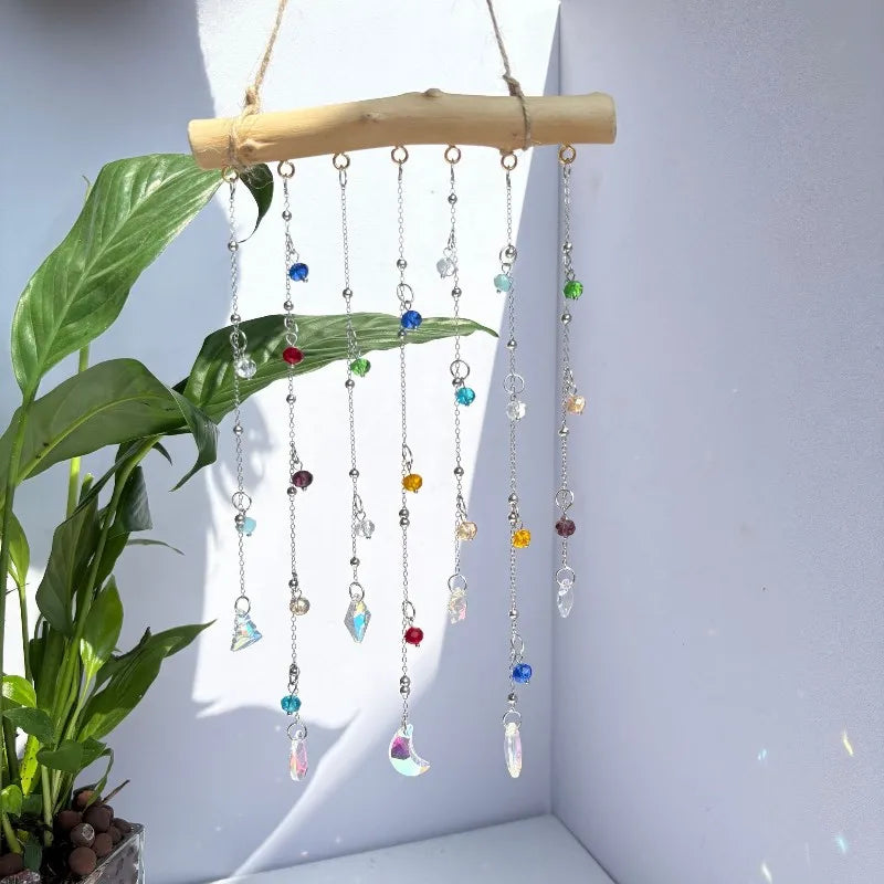 Handmade Crystal Wind Chime Suncatcher Pendant