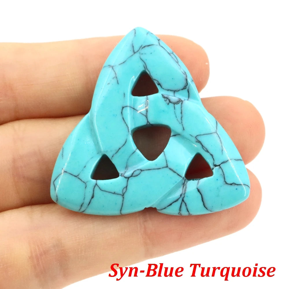 Natural Stone Celtic Knot Pendant Ornaments | Crystal Sets