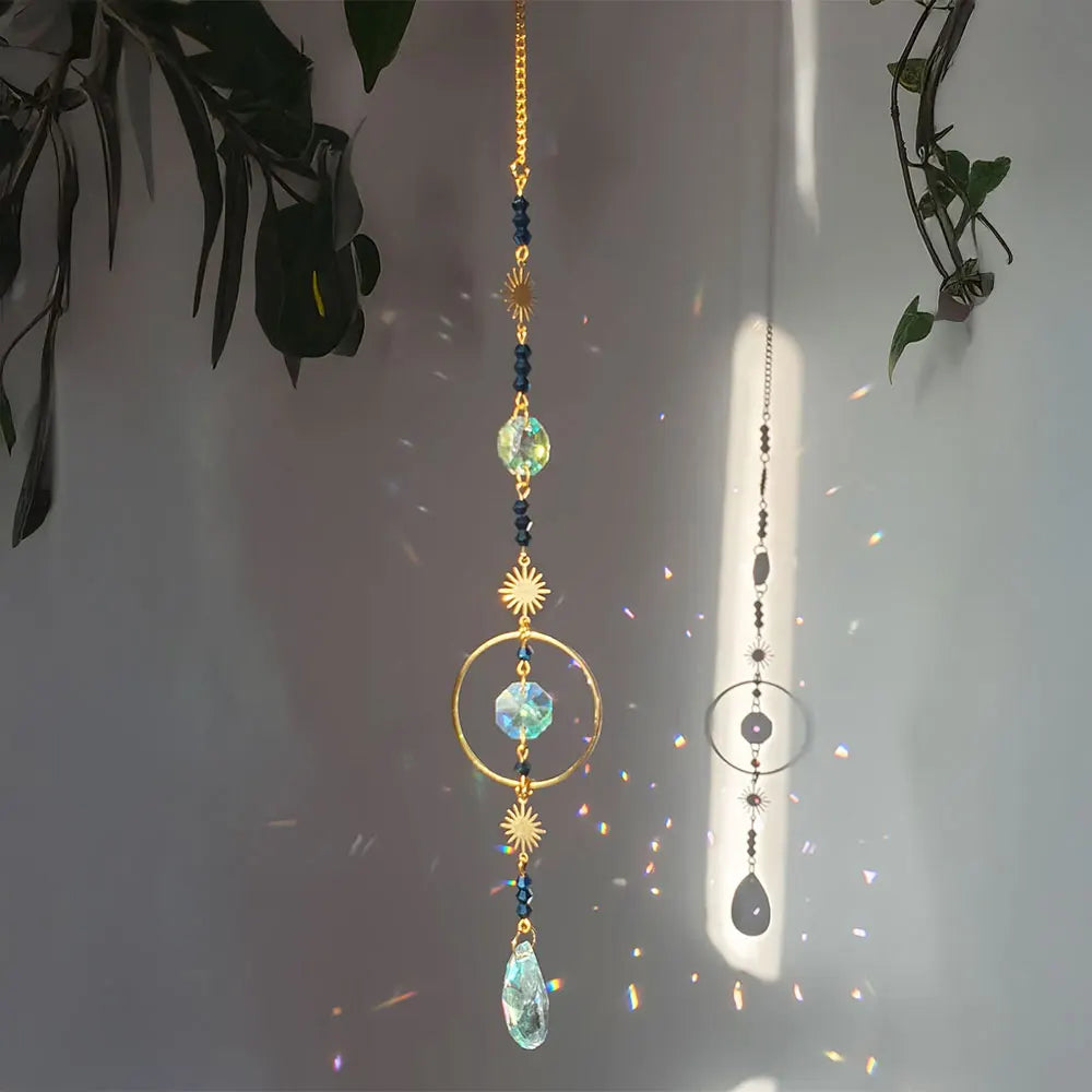 Blue Glass Suncatcher Hanging Decoration