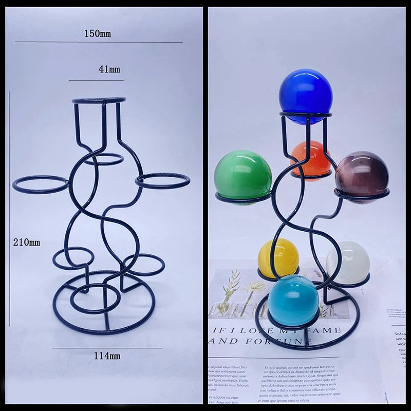 Crystal Ball Display Stand | Metal Sphere Holder in S & L