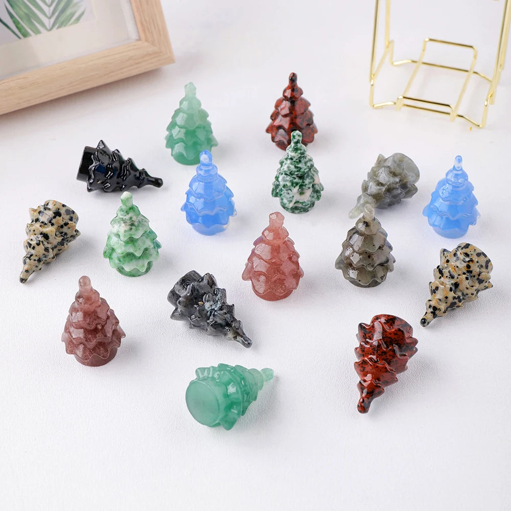 Mini Gemstone Christmas Tree Figurine