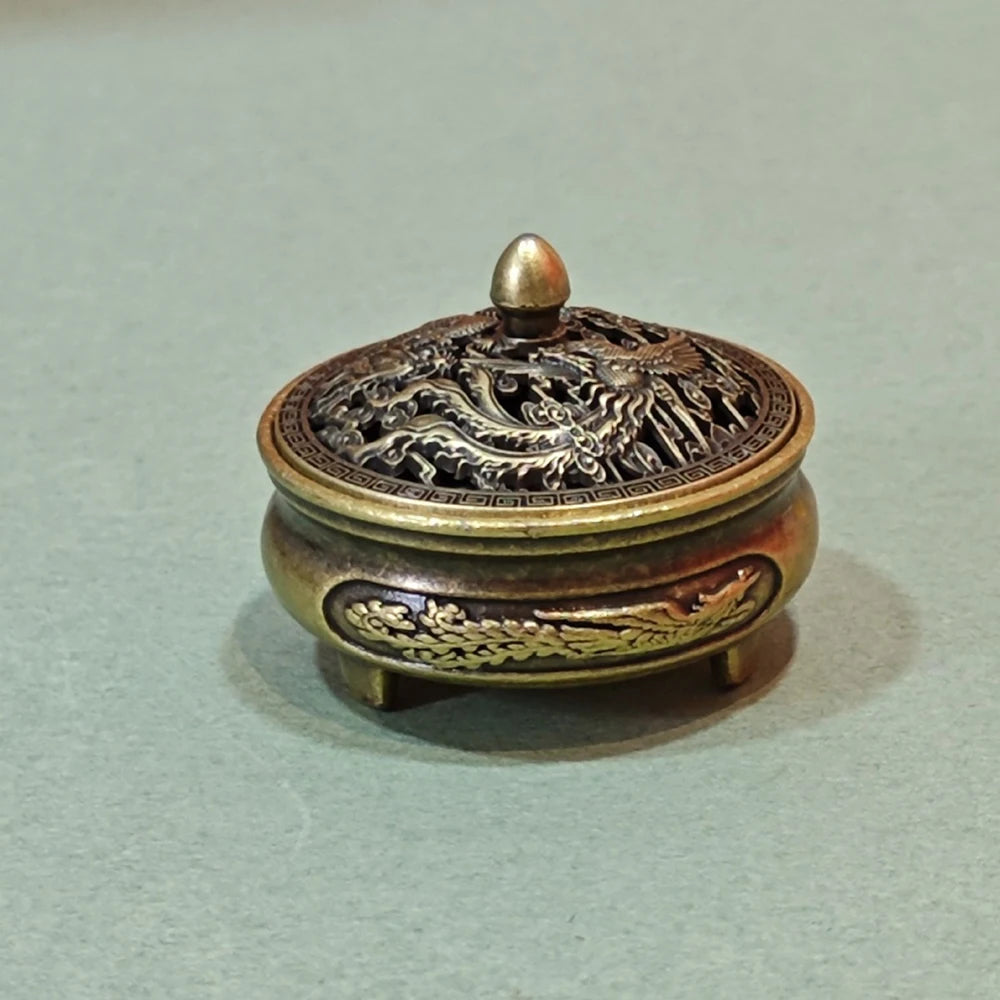 Antique Brass Pocket Incense Burner
