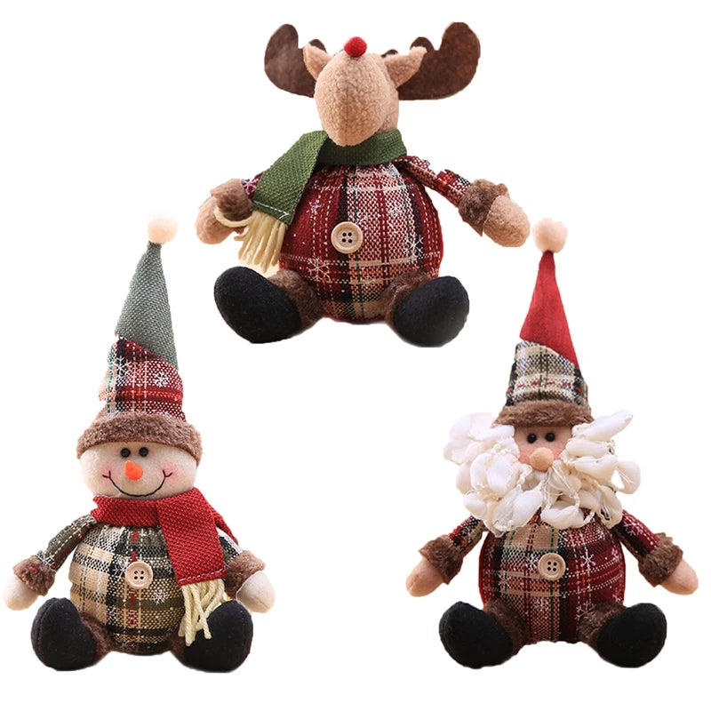 Cozy Plaid Christmas Characters | Singles or 3-Piece Set