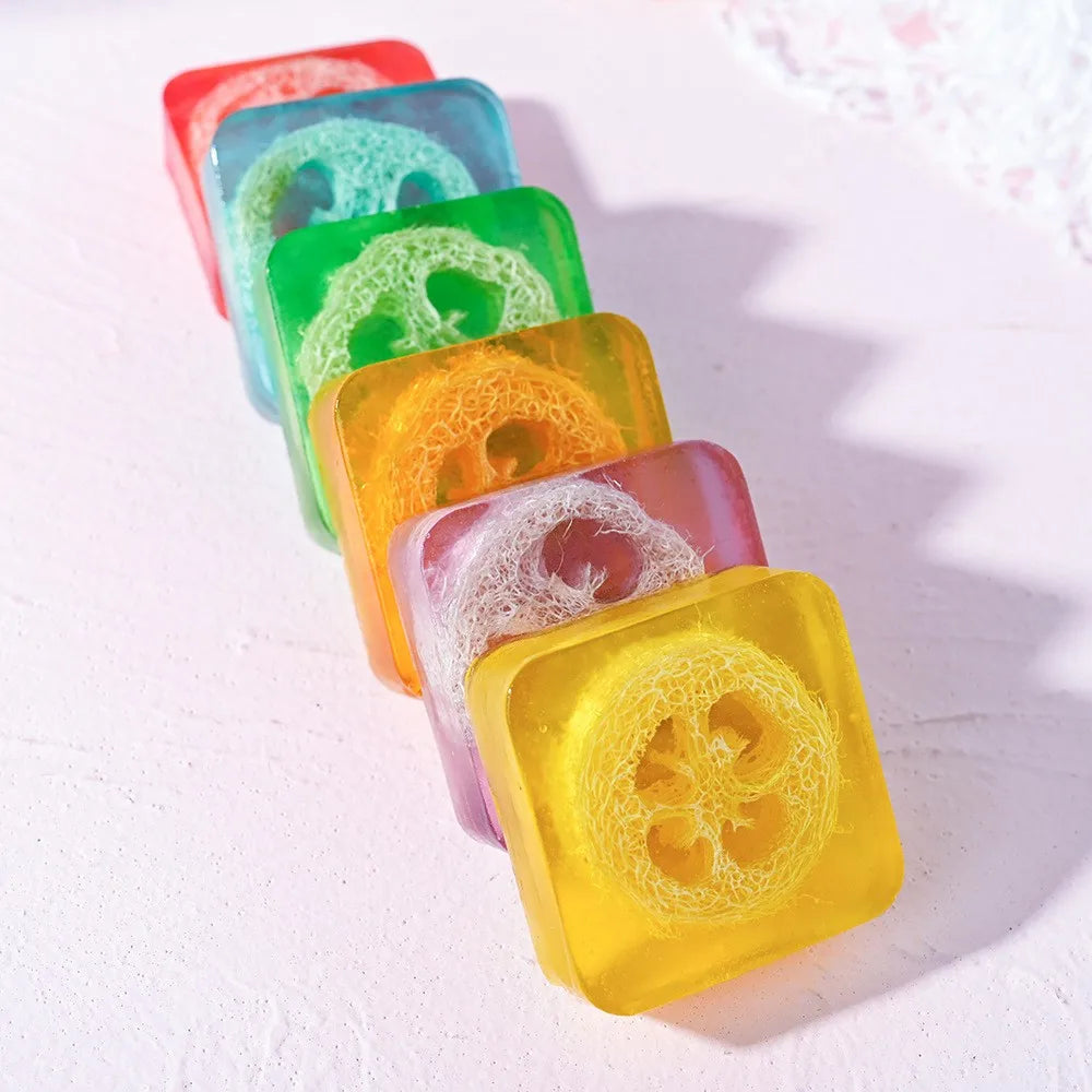 Organic Lavender Oil Loofah Soap Bar