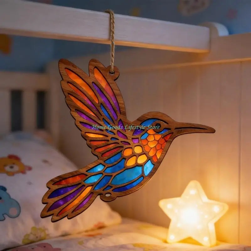 Hummingbird Stained Glass Suncatcher