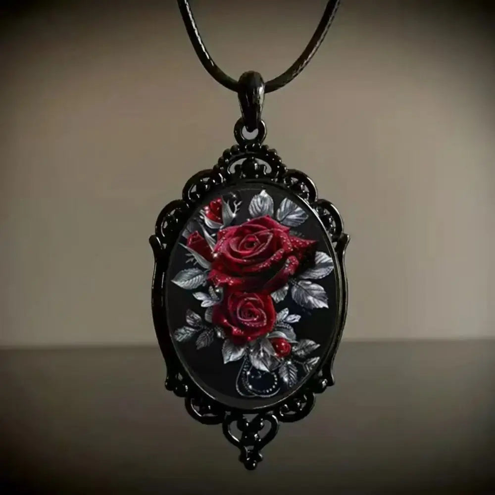 Gothic Sun & Moon Witch Necklace | Vintage Cameo Punk Charm | Witchy Jewelry Gift