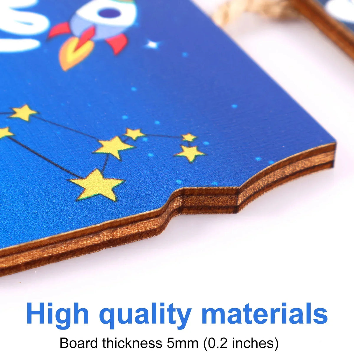 Kids Inspirational Wooden Wall Art — Space & Dream Themed Bedroom Decor