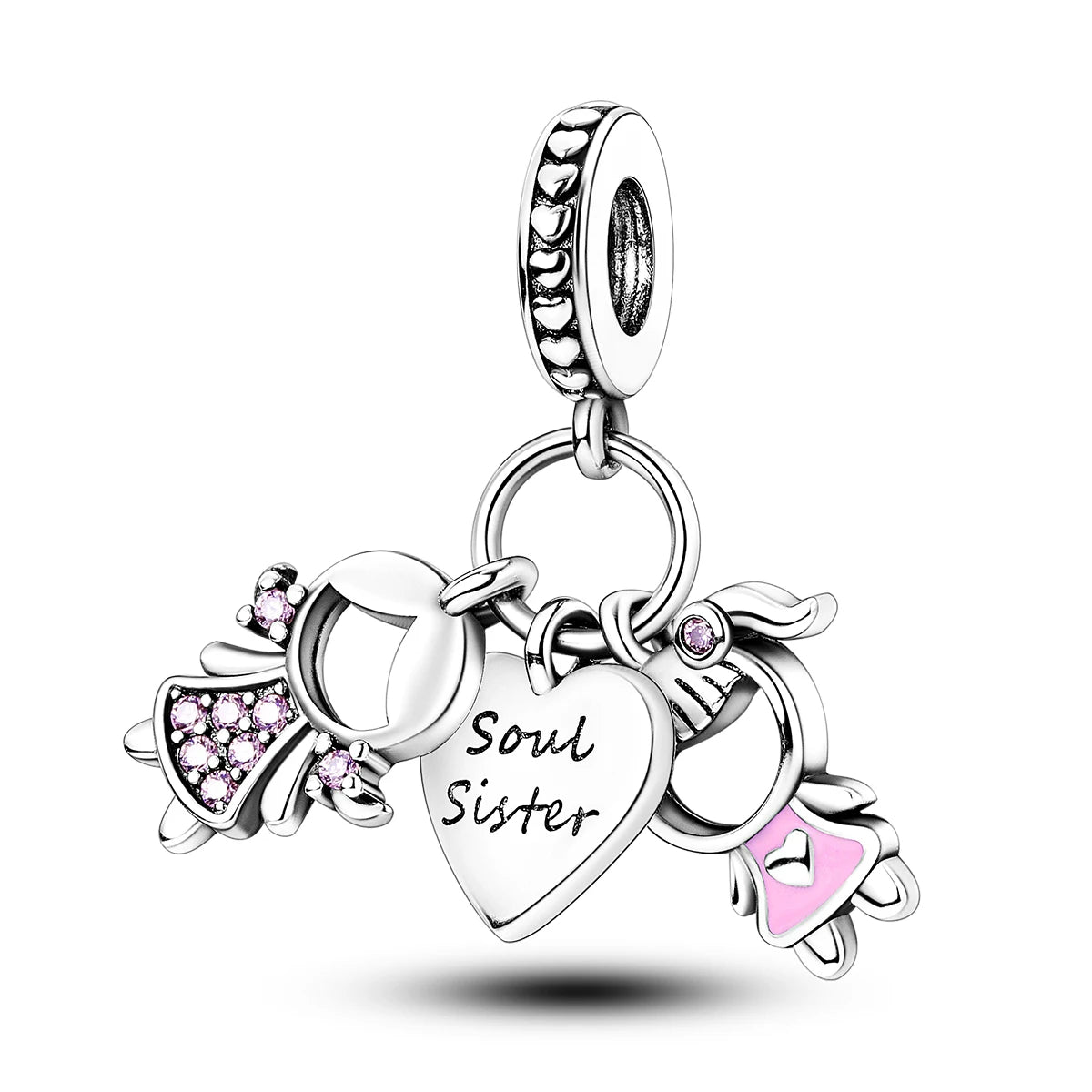 925 Sterling Silver Charm Holder Set – Bag Charm & Key Ring for DIY Jewelry