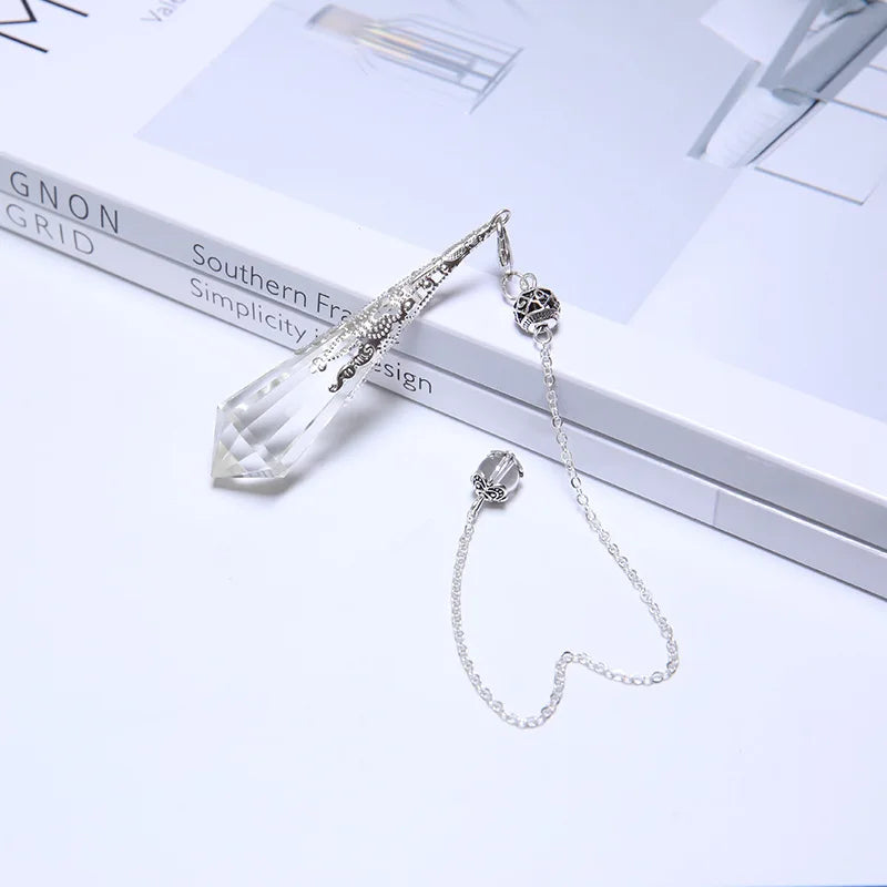 Crystal Pendulum Pendant | Natural Healing Stone | Reiki Chakra Energy