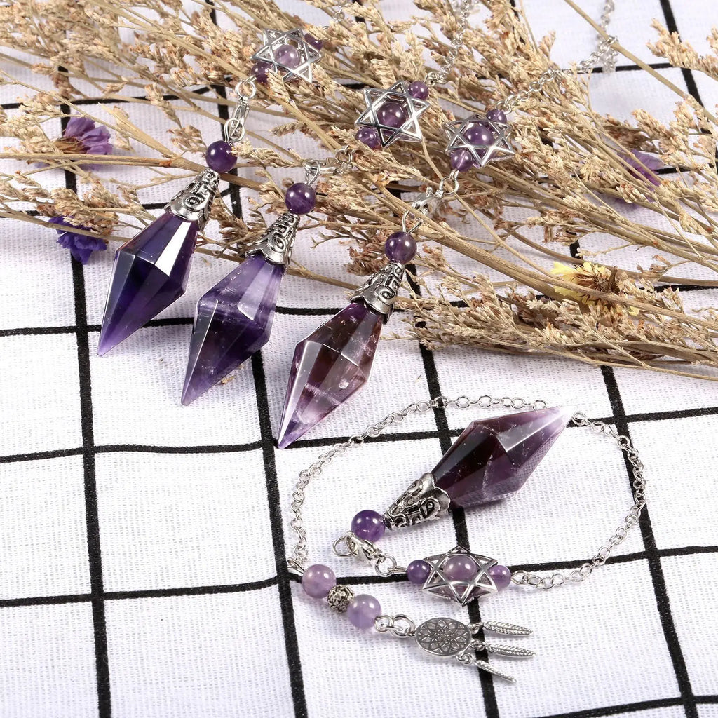 Crystal Pendulum with Dreamcatcher Chain