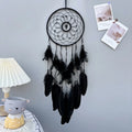 Nordic Dream Catcher Handmade  White Feather Wind Chimes Crystal Wall Pendant Birthday Festival Gifts Bedroom Hanging Ornaments
