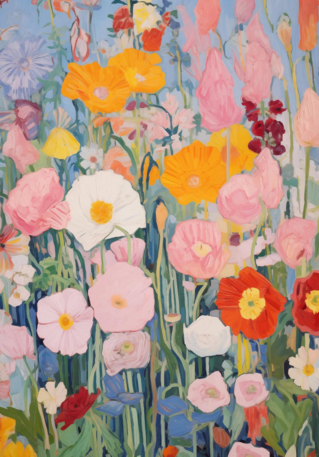 Wildflower Canvas Wall Art — Cottagecore Floral Print for Bedroom & Living Room