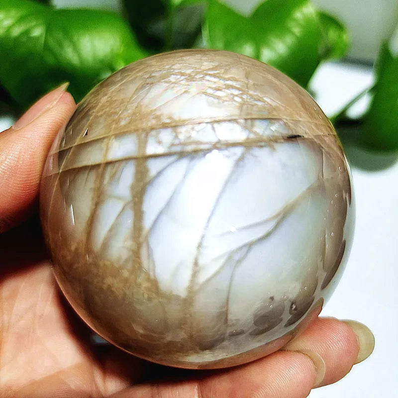 Druzy Agate Crystal Sphere – Natural Geode Décor