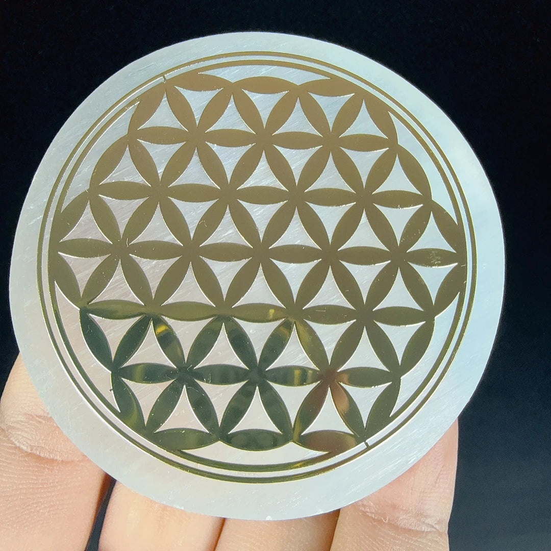 Natural Crystal Selenite Charging Plate