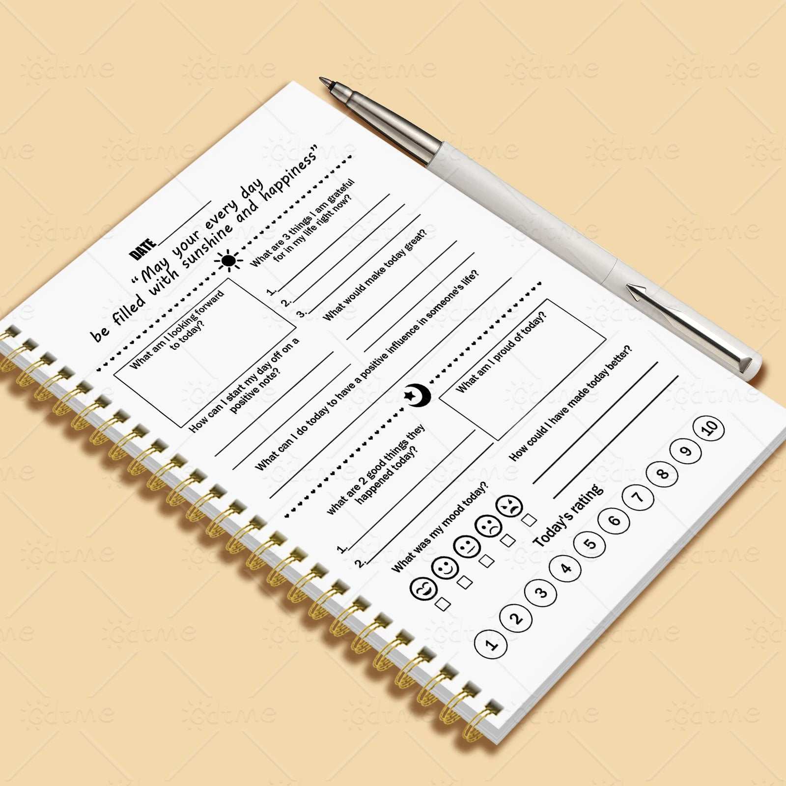 Emotional Journal | Adult Mental Health Planner, Wellness Workbook & Self-Care Tracker