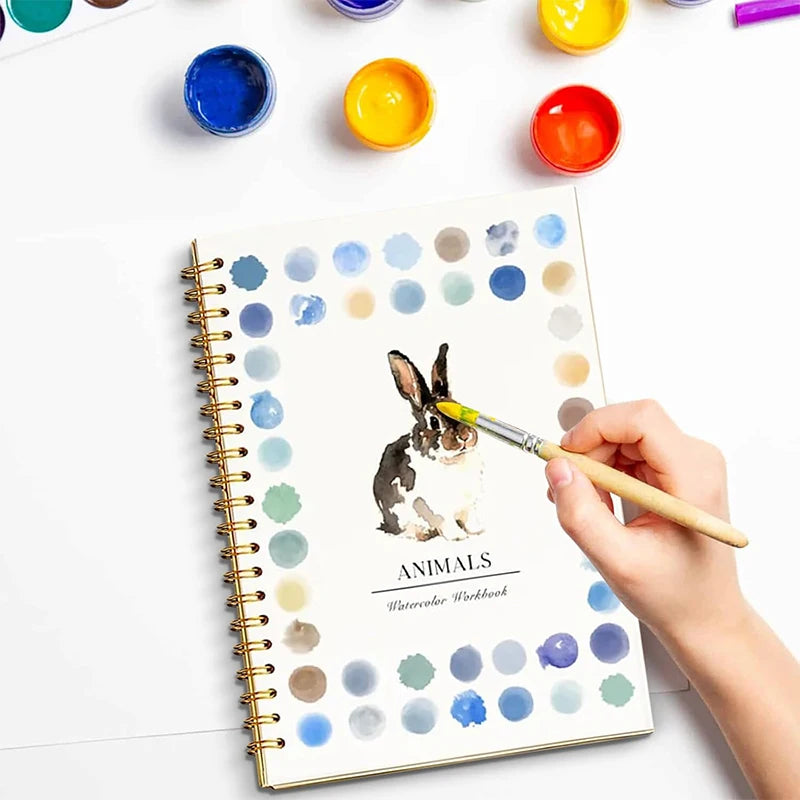 Beginner Watercolor Workbook | 8 Nature & Seasonal Themes