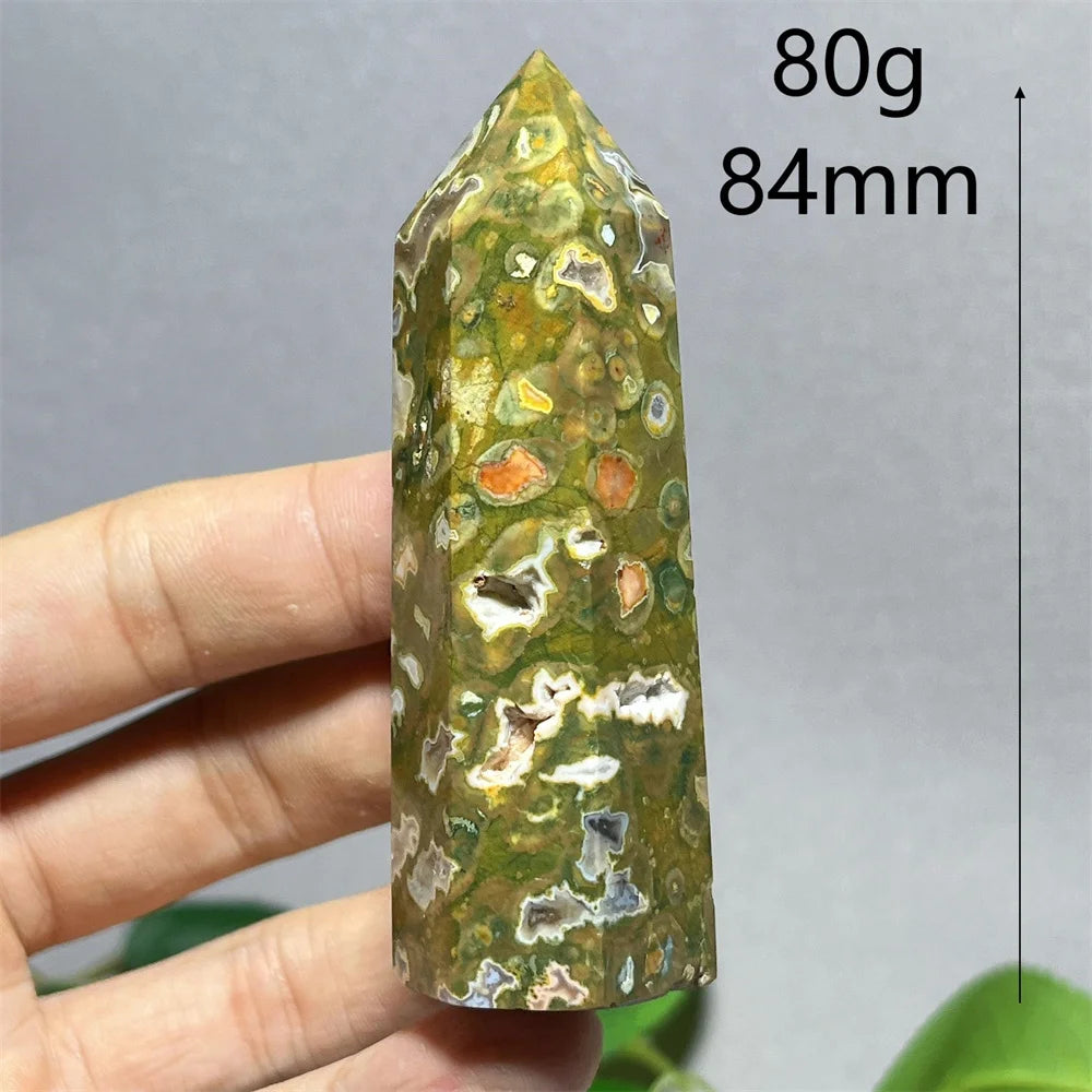 Natural Rainforest Crystal Tower — Flashy Quartz Mineral Wand for Reiki & Feng Shui