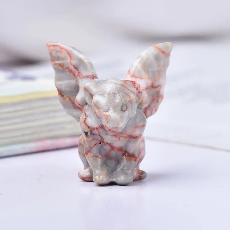 Natural Stone Crystal Gargoyle Figurine