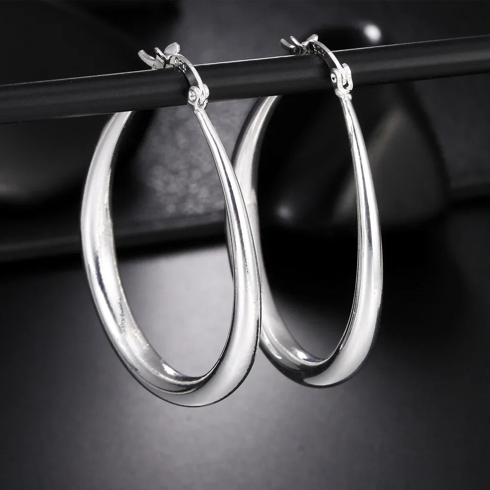 Classic Smooth Hoop Earrings | 41 mm