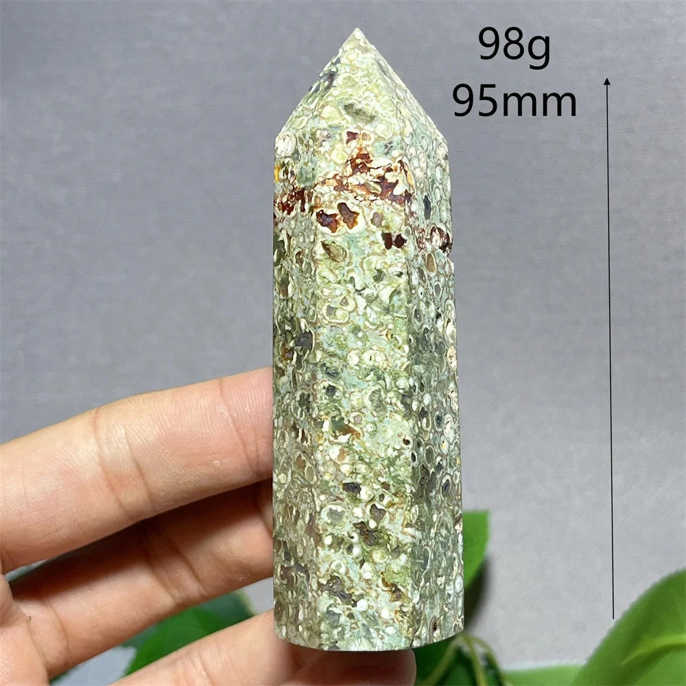 Natural Rainforest Crystal Tower — Flashy Quartz Mineral Wand for Reiki & Feng Shui