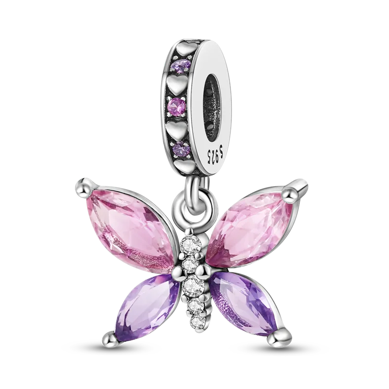 925 Sterling Silver Animal & Floral Charms for Bracelets – Cat, Sunflower & More