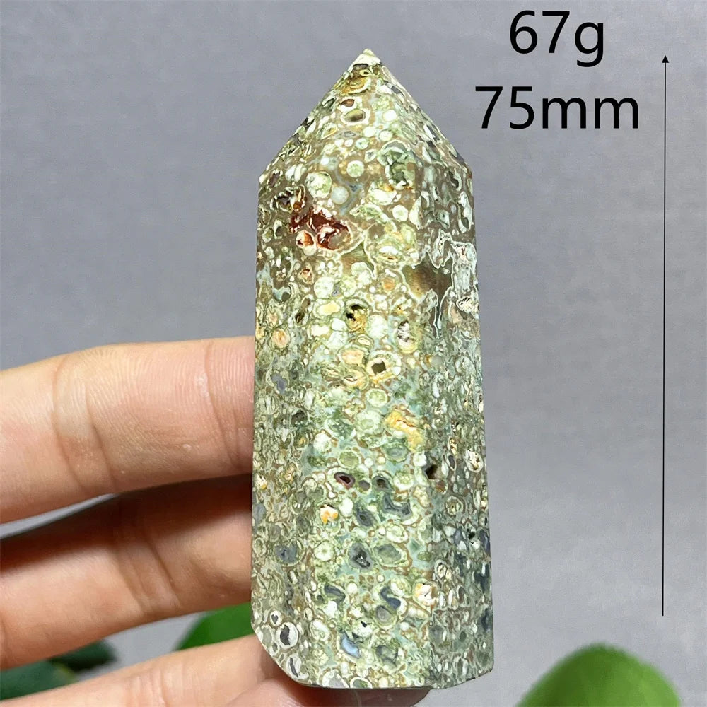Natural Rainforest Crystal Tower — Flashy Quartz Mineral Wand for Reiki & Feng Shui