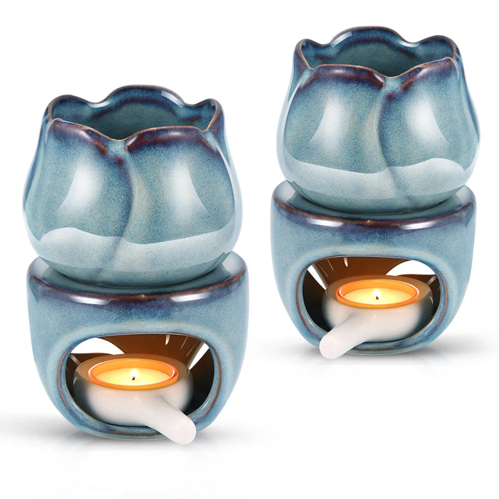 Aromatherapy Tulip Shaped Ceramic Incense Burner
