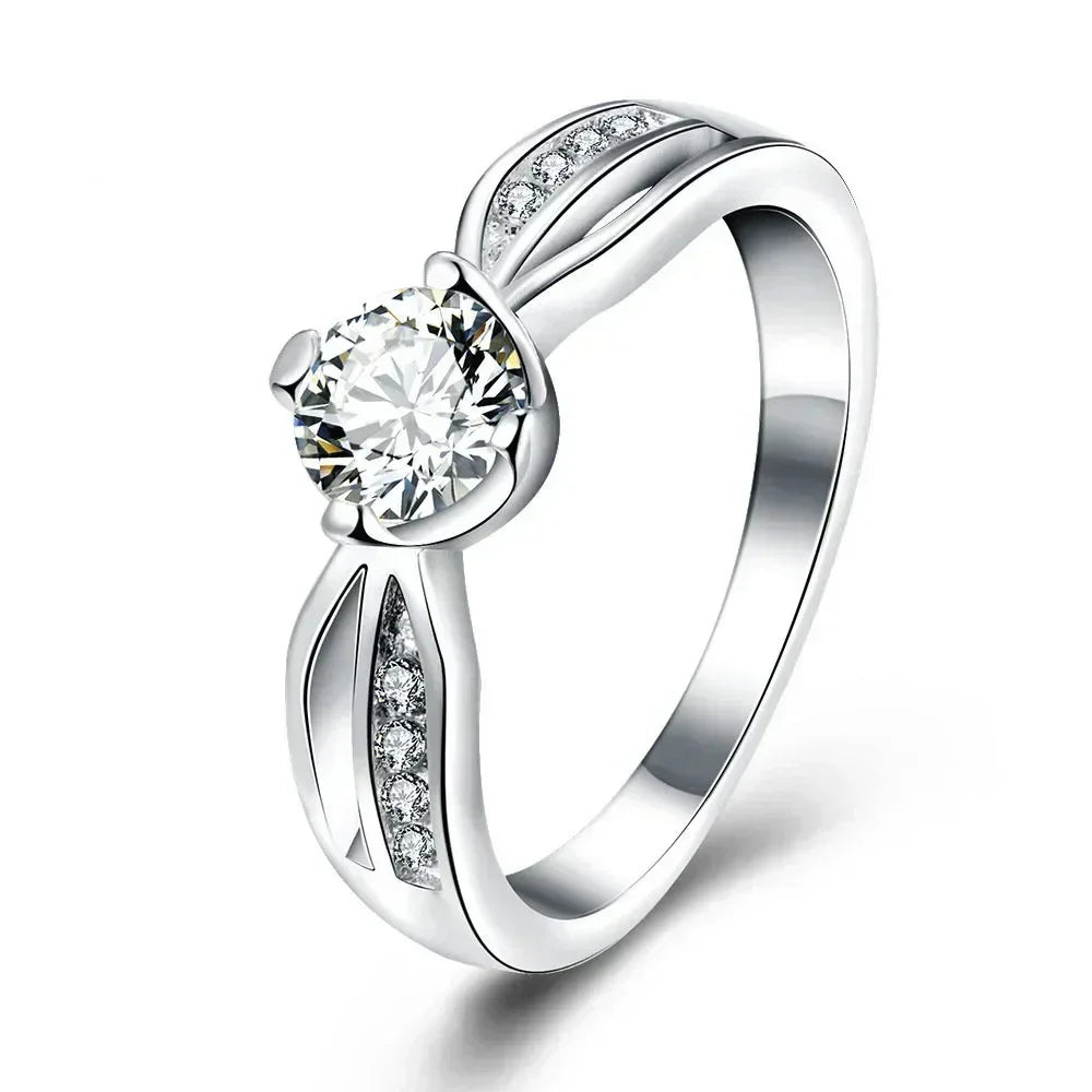 Silver Wish Sterling Silver Zircon Ring