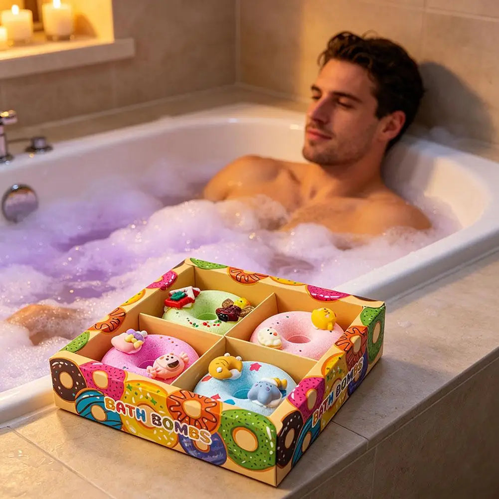 Donut Bath Bombs with Surprise Toys