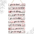 "You Are Amazing" Floral Wooden Wall Sign | Inspirational Home Decor