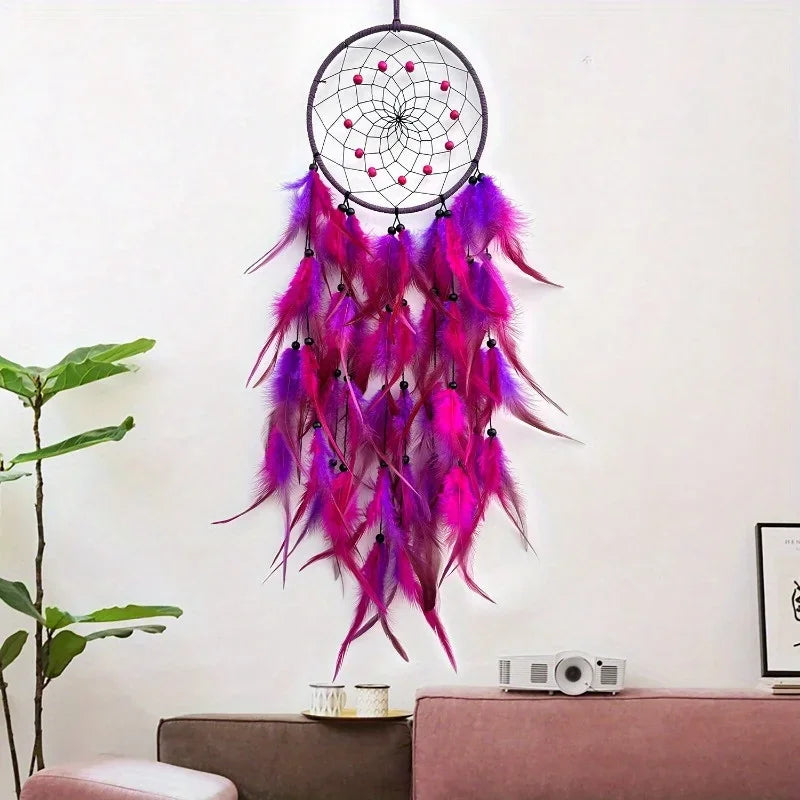 Polychrome Dream Catcher | Vibrant Boho Wall Hanging Decor